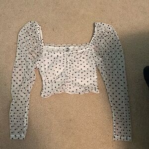 H&M polka dot crop top size small